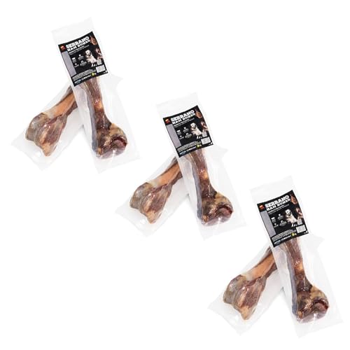 6 Serrano Ham Bones 100% Natural Cured Large Dog Bone Protein Treat Snack