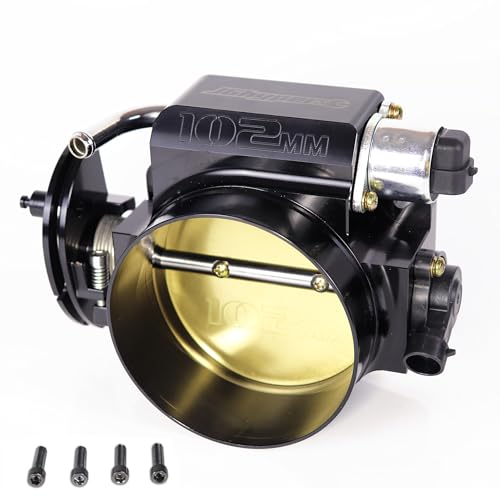 JGhyperX LS Cable 102mm Throttle Body with TPS Throttle Position Sensor IAC for Chevy LSX LS LS1 LS2 LS3 LS6 LS7 Aluminum Black