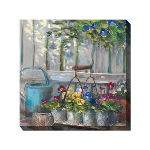 Cottage Garden West of The Wind Pansy Basket Colorful 24