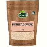 Pinhead Rusk 1kg, Breadcrumbs for Burger Mix and Sausage Making, 1kg Bulk Bag Makes 10kg of Sausages, by Hatton Hill