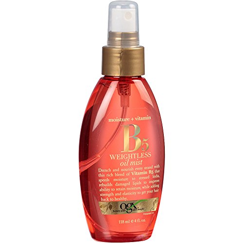Ogx Vitamin B5 & Moisture Weightless Oil Mist 4 Ounce (118ml) (2 Pack)