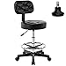 Ergonomic Drafting Stool- Adjustable Rolling Office Chair Work Stool with Back and Wheels for Home Office Workplace Studio Guitar Practice, seat Height 19.7-27.5'' ...