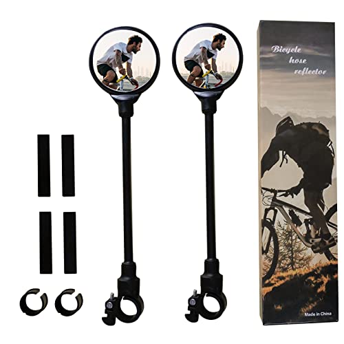 Bike Mirror, Bike Rearview Mirror Handlebar Convex Rear View Mirror Adjustable Rotatable Scratch Resistant Shockproof Safety Mirror Universal For Mountain Road Bike Bicycle E-Bike Motorcycle(2Pcs) #TOP24