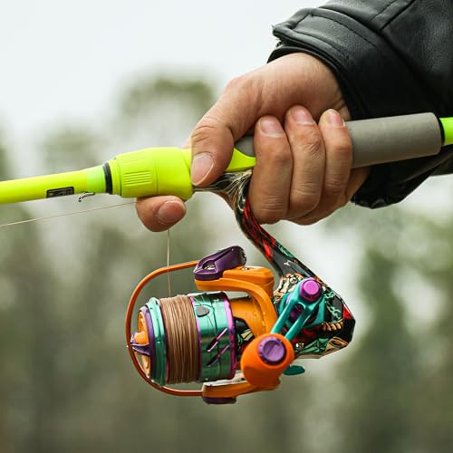 RUNCL Spinning Reel &ndash; Billings 5.2:1 Gear Ratio, Max Drag 22.05 LB, Lightweight, Interchangeable Left/Right Hand, Ideal for Freshwater & Saltwater, 2000