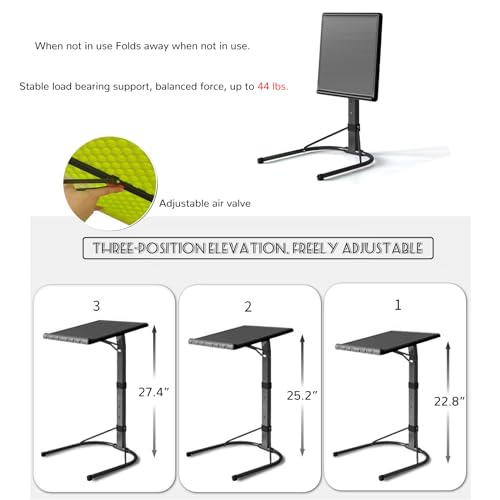 Table d'appoint en C réglable en hauteur pour ordinateur et canapé