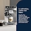 De’Longhi Magnifica Plus - Perfetto Machine à Café Automatique avec LatteCrema Mousseur à Lait Automatique, 18 Boissons en une Seule Touche, Écran Touch Couleurs, Argent et Noir (ECAM322.70.SB)