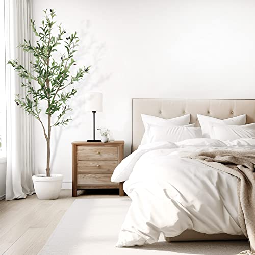 Nafresh Tall Faux Olive Tree，6Ft(72”) Realistic Potted Silk Artificial Olive Tree， Fake Olive Trees Indoor With Green Leaves And Big Fruits For Home Office Living Room Bedroom Stairs Patio Decor. #TOP4