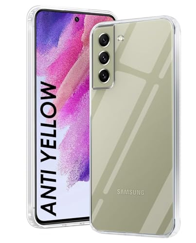 Image of DIZORO Compatible with Samsung Galaxy S21 fe 5G Back Cover Case Clear,[ Anti Yellow ][Military Grade Protection] Hard PC Back Cover Transparent