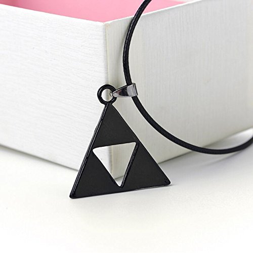 Antique Gold Plated Metal Leather Chain Zelda Pendant Necklace3