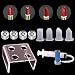 Kalolary 4 Holes Simple Design DIY Makeup Cosmetics Lipstick Mould Silicone Mold Making Tool Set with Lipstick demoulder(Bird Beak-Shape + Heart-Shape + Diamond-Shaped + Double-Beveled)