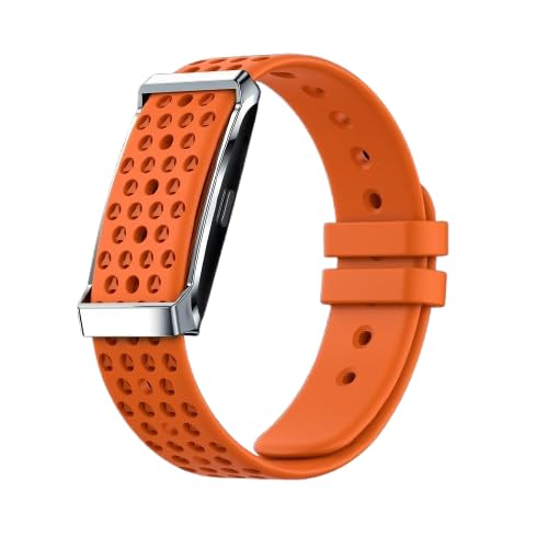 Image of StyleOxx GT Pro Smart Fitness Band,24 /7 Activity Tracking, Heart Rate Monitoring, HRV Analysis, Stress and Sleep Tracking, 30+ Days Battery Life, Ai-Analysis,Subscription Free App (Orange Silicone)