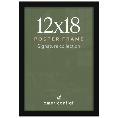 Americanflat 12x18 Picture Frame 2-Pack - Engineered Wood - Black