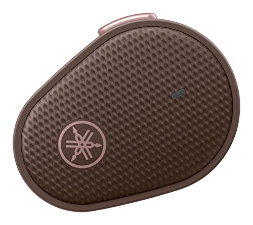 Écouteurs Yamaha TW-E5B True Wireless, Bluetooth AptX adaptive avec un boîtier de charge. Son authentique, Mode jeu, Son ambiant, Confort d'écoute et Microphone intégré, Marron