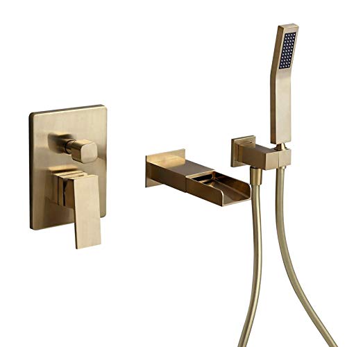 Robinet de douche cascade mural en laiton massif luxueux