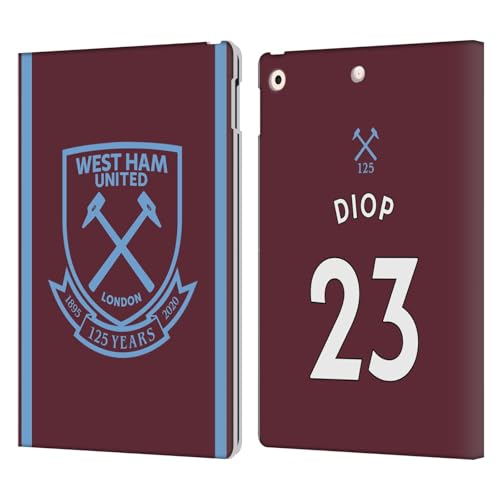 Protégez votre iPad 10.2 des chocs avec l'étui portefeuille West Ham United Issa Diop en cuir