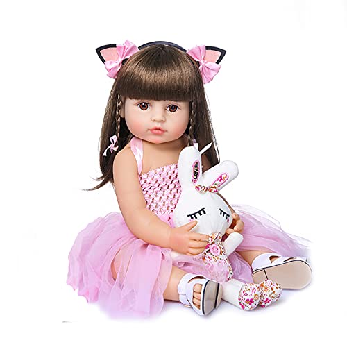 Muñeca bebé reborn de 55 cm tamaño real miniatura 2