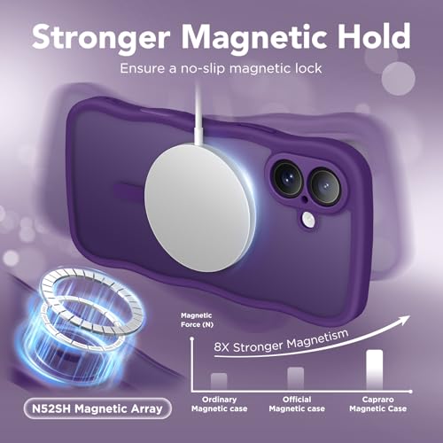 Coque iPhone 16 violet profond idée cadeau mignon pour fille