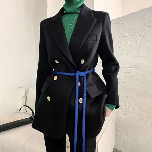 Braided Cotton Waist Rope Tie Belt Versatile Medieval Women Men Long Woven Tassels Belt for Dresses Pants3