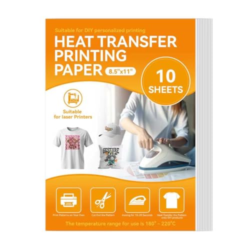 Mars 3.0 Laser Heat Transfer Paper 10 Sheets 8.3X11.7 inches,Suitable...