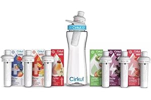 Ciirkul Reusable Plastic Water Bottles Keep Your Drink Ice-Cold with 6 Flavor Cartridges