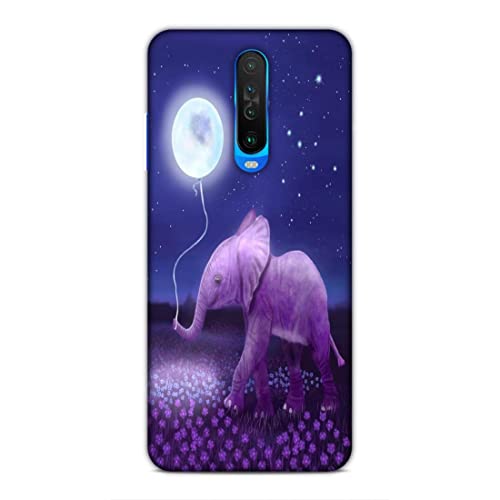 Image of Printed Mobile Back Hard Case Cover for Xiaomi Poco X2 / Xiaomi Redmi K30 / Xiaomi Redmi K30 5G | Animal Love, Cute Baby Elephant, Moon Balloon, Night Love -2200