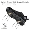 Hitmars Safety Trainers Mens Womens Steel Toe Cap Trainers Lightweight Safety Shoes with Swivel Buckle Shoelaces Breathable Work Shoes Black Size 9 #2