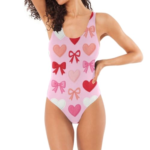 Maillots de bain femmes roses à cœurs pour un week-end spa romantique