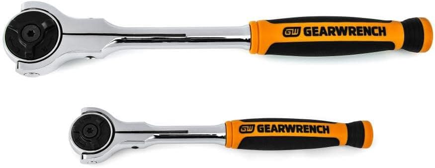 GEARWRENCH 2 Pc. 1/4" & 3/8" Drive 72 Tooth Dual Material Roto Ratchet Set - 81223