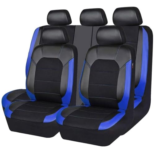Housse de siège de voiture universelle en cuir et polyester, finition de style