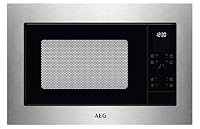 AEG 6000 Series Integrated Microwave and Grill MSE2527DM, 25L, Child Lock, Built-in Microwave Quick Start, 11 Power Levels, Auto Timer, 380x560x550mm, Black/Stainless Steel with Antifingerprint