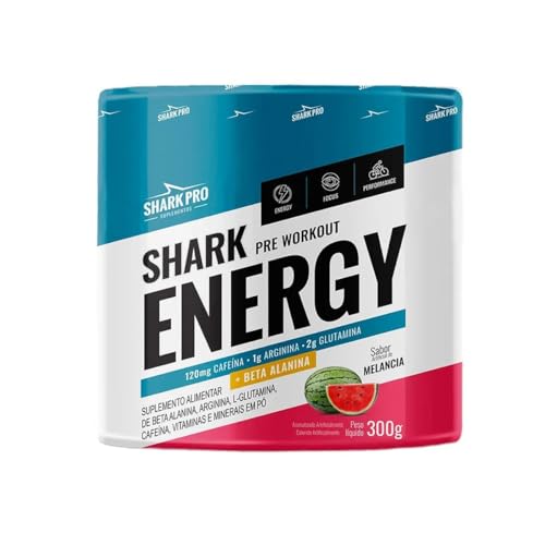 SHARK ENERGY PRÉ TREINO 300G SHARK PRO SABORES SABOR:MELANCIA