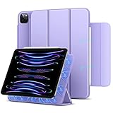 Sveglia/Sonno Auto: La striscia magnetica incorporata si riattiva automaticamente o mette in stop il tuo iPad Pro 12.9 2022 quando il coperchio viene aperto e chiuso.