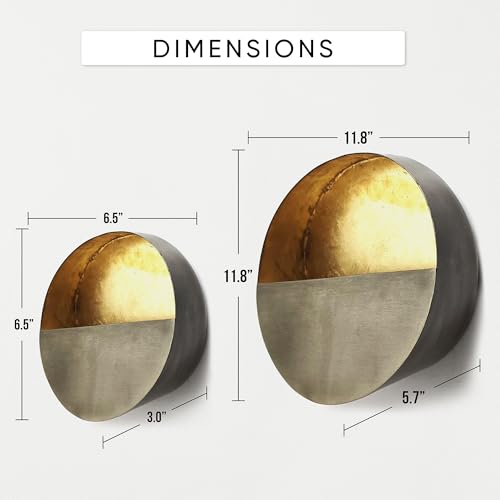 Nativeskins Eclipse Metal Wall Sconce Candle Holder Decoration - Set Of Two, For Living Room thumb #1