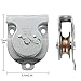 ABuff 6 Pcs Silver Fixed Pulley, Zinc Plated 1-1/2 Inch Cable Pulleys, Silver Small Pulleys with 6 Screws Holes, Wall Mount Rope Pulley with 421 Lbs Capacity Fit 3/8 Inch Wire or Rope for Lifting