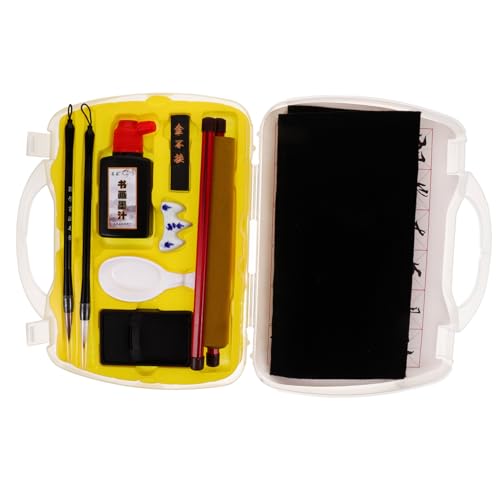 Uonlytech Calligraphy Supplies Chinese Calligraphy Kit Writing Cloth Pens Perfect Present