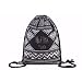 Vssictor Tourismus-Aufbewahrungstasche mit Kordelzug, Damen-Rucksack mit geometrischem Kordelzug, 3D-Druck, Reise-Softback, Damen-Rucksack mit Kordelzug.