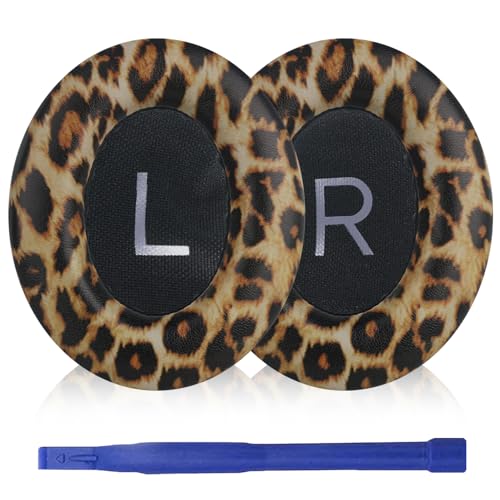 Almohadillas de repuesto Adhiper para auriculares inalámbricos Bose 700/NC700 | Almohadillas extra duraderas de cuero proteico para NC700, con espuma viscoelástica, antitranspirantes y reducción de ruido, estampado leopardo miniatura 1