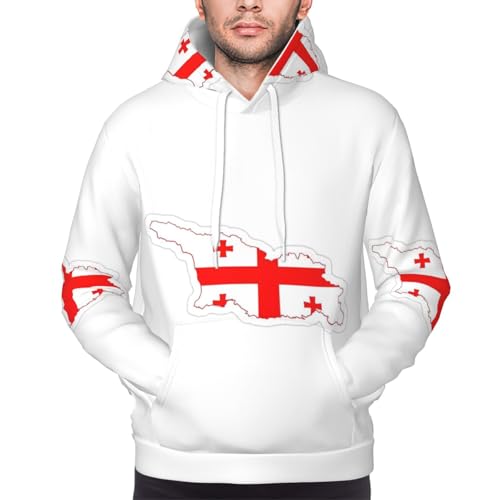 Sweat a capuche homme imprimé pull polyester Georgie - 3