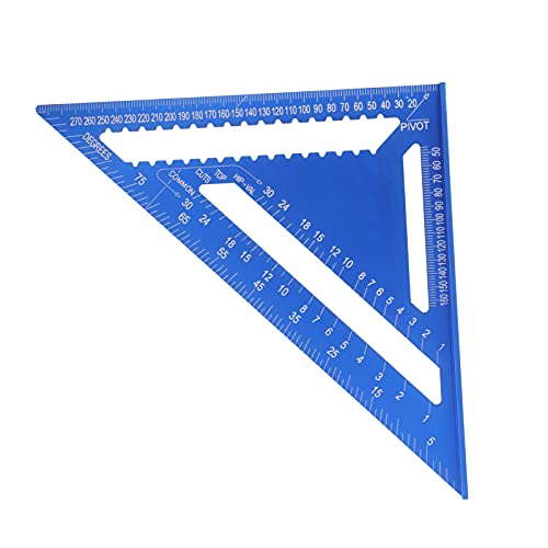 Regla triangular para ángulos 12in alumin y madera 45° miniatura 5