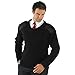 Yoko Mens V-Neck NATO Security Sweater/Workwear (XL) (Black)