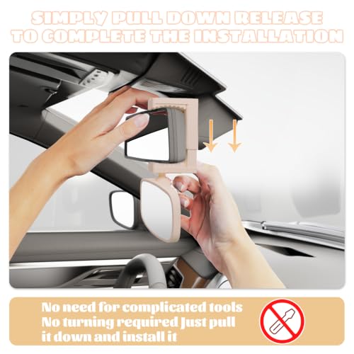 Image of 360 Baby Car Mirror, Shatterproof Rear-Facing Seat View (2 Pack)