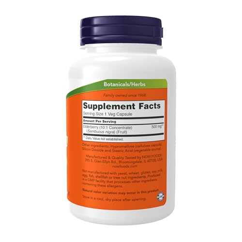 NOW Supplements Elderberry Veg Capsules
