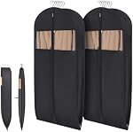 Syeeiex 2 PC 54'' Space Saving Hanging Garment Bags for Closet Storage with Self Compression Zipper, Garment Bags for Hanging Clothes with 8'' Gussets, Clear Window