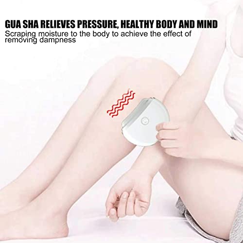 Electric Gua Sha With Manually Gua Sha, Facial Body Sculpting Gua Sha Massager Anti Aging Facial Beauty Instrument Scraping Massage Beauty Scraping Instrument Hand Scraping Tools (White) #TOP2