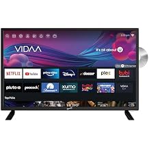 Supersonic SC-2426SDVD 24-inch LED Smart HDTV w/DVD Player, ATSC & NTSC System, 3X HDMI, 1080p, WiFi, USB, Multi Language OSD, AC/DC Compatible for Home, Kitchen, or RV Camper, DC Car Cord Included
