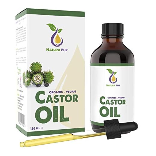 Ricinolja 120ml, 100% organisk, vegan - Ricin Olja försiktigt siktad för enkel användning - naturligt ögonfransserum för ögonfransar och ögonbryn - även för hår, ansikte, kropp, hud, händer