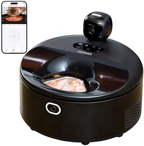 Wet Food Automatic Cat Feeder with Camera, Semiconductor Cooling & Heating with Stainless ...