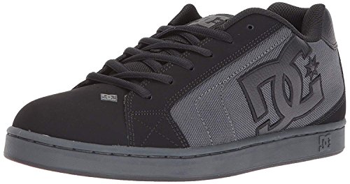mens DC Net SE Skate Shoe, Black/Grey, 8 D D US