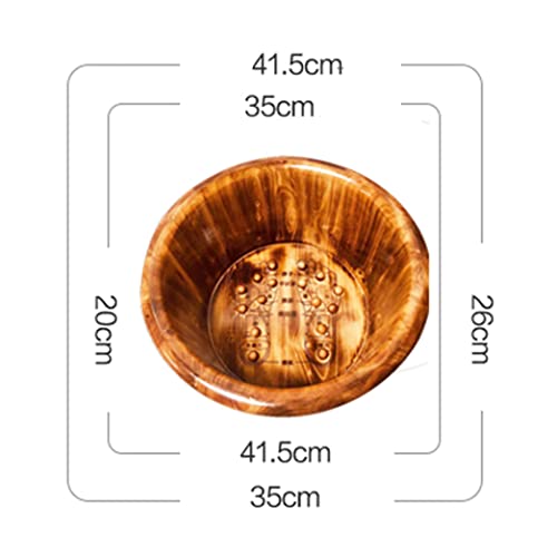 Spa de pies de madera maciza con masaje y acupresión miniatura 2