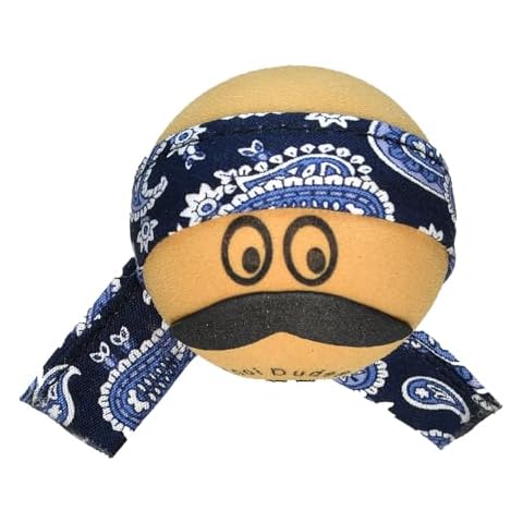 Coolballs Cool Dude Ese with Bandana Car Antenna Topper/Mirror Hanger/Dashboard Buddy (Blue Bandana) Cover